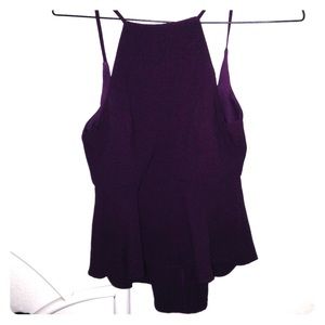Dark Purple Strappy Shirt